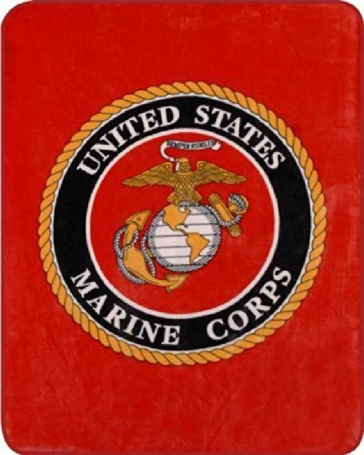 USMC Emblem Faux Fur Blanket